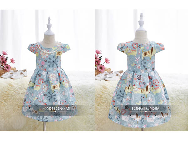 dress anak dobby jacquard
